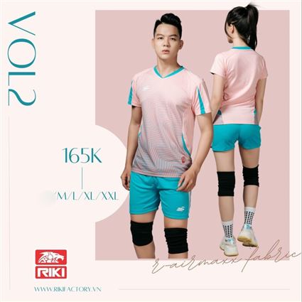 Bộ Quần Áo Bóng Chuyền Riki Vol2 Hồng